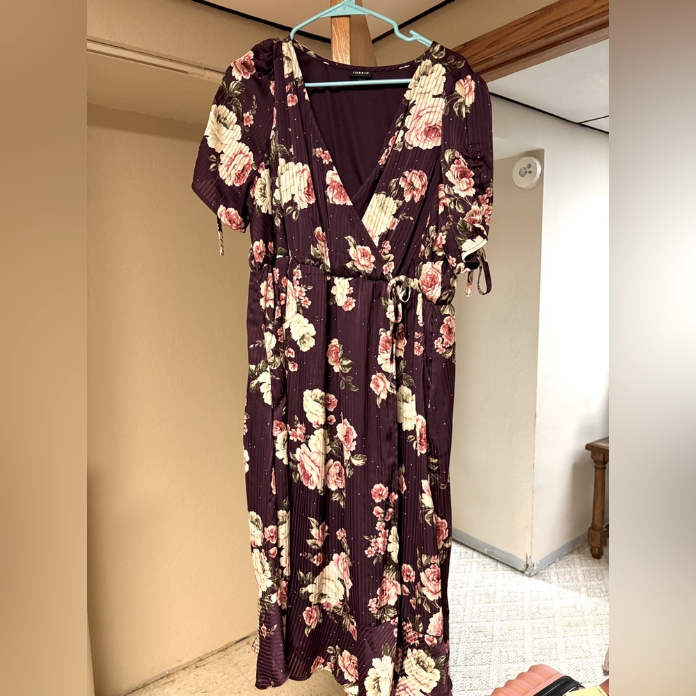 Torrid Floral V-Neck Dress